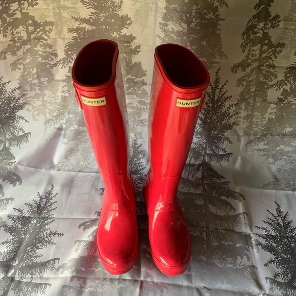 Pink Hunter rain boots - Picture 1 of 4